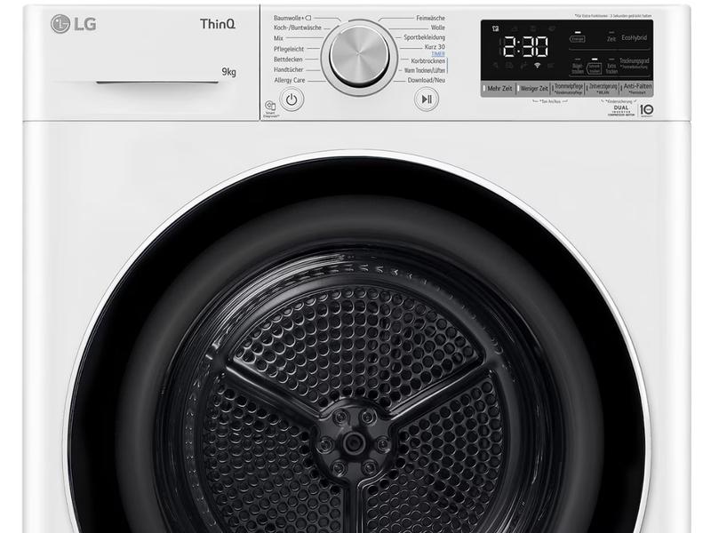 LG Wäschetrockner V9R09TC Rechts/Wechselbar Wärmepumpentrockner