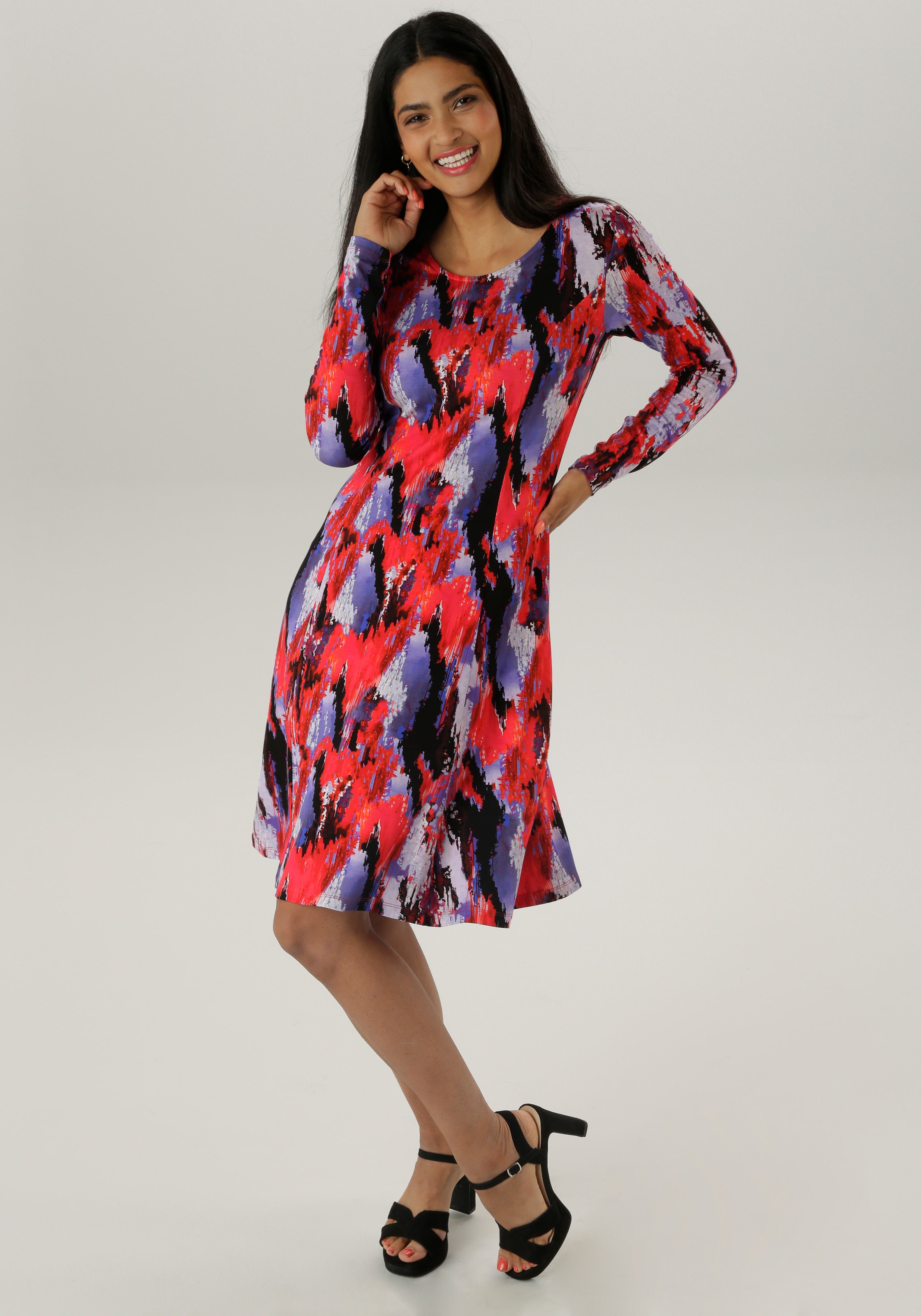 Aniston SELECTED Jerseykleid im modernen und abstrakten Farbverlauf