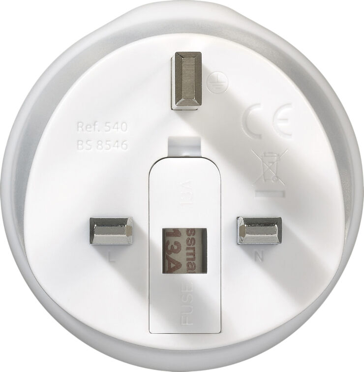 Go Travel EU-UK Adaptor White