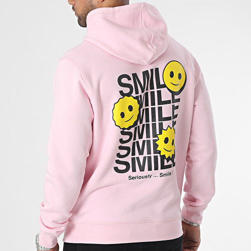 Sweat Capuche Smile Rose
