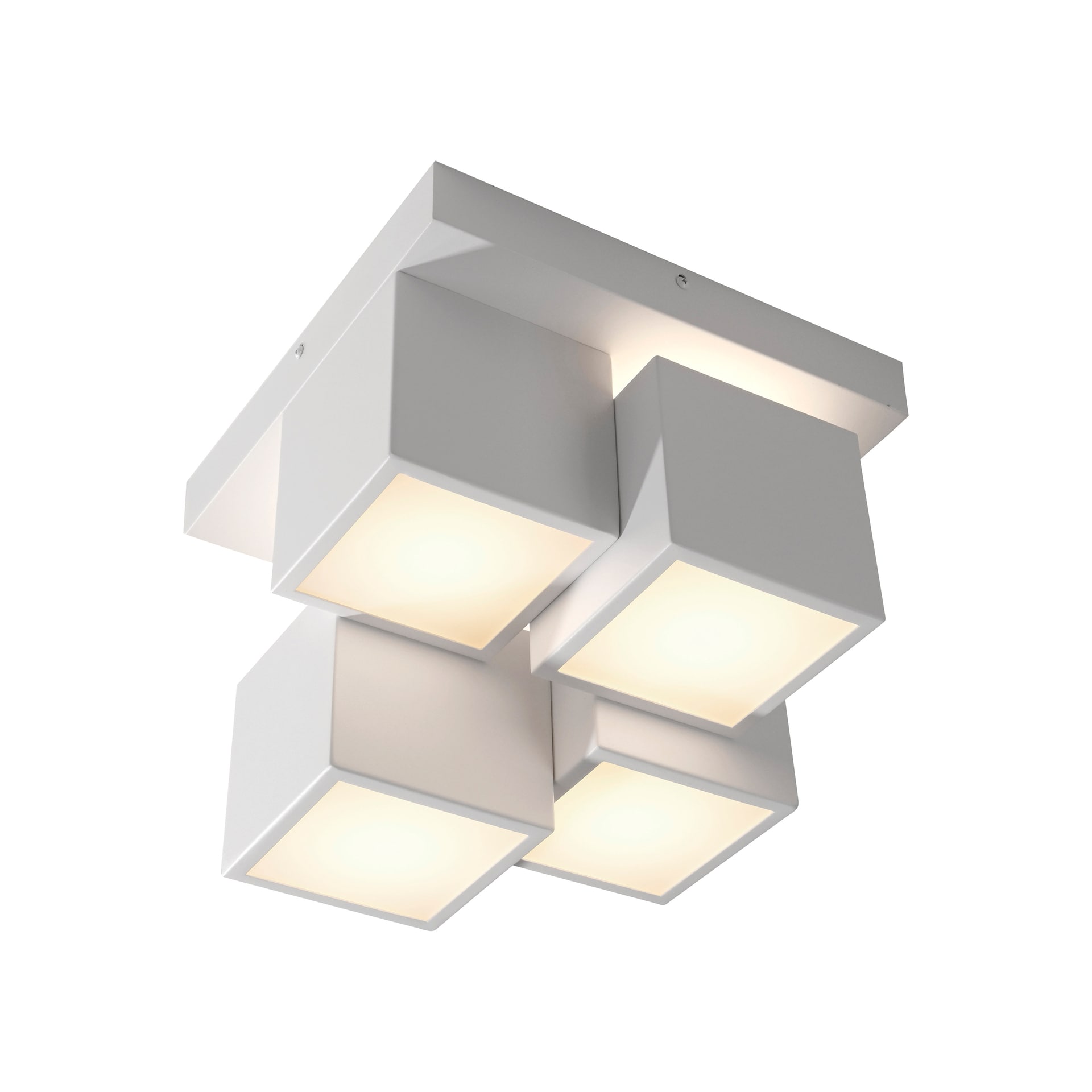 JUST LIGHT LED Deckenlampe TETRIS 30 x 30 cm weiß