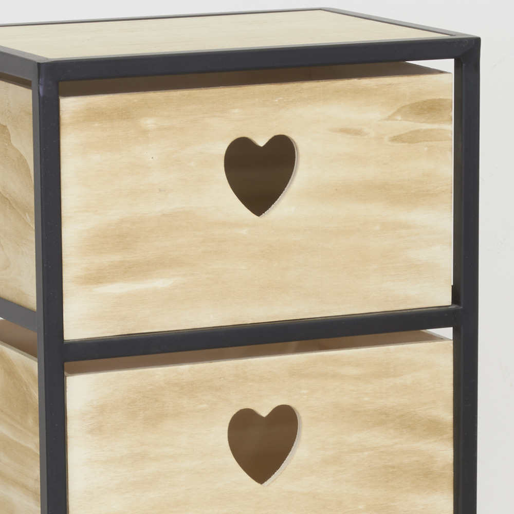 Commode 3 tiroirs en paulownia lovely 3 tiroirs