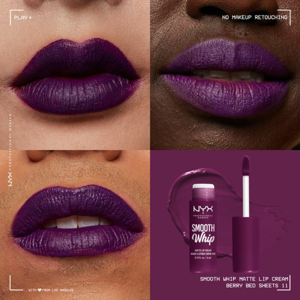 NYX Smooth Whip Matte Lip Cream Berry Bed Sheets4 ml