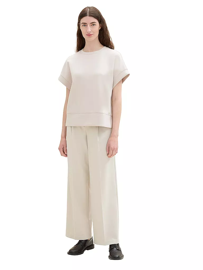 TOM TAILOR Hose Wide Leg LEA beige