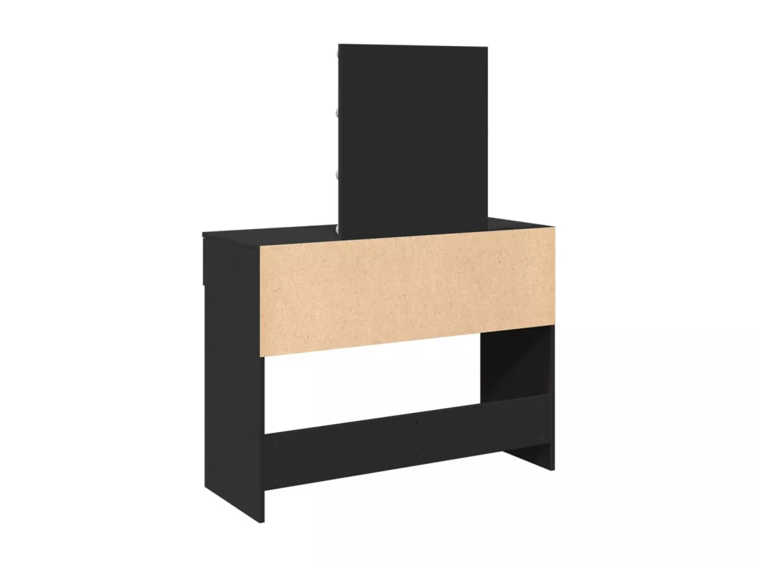 Coiffeuse avec LED noir 100x40x130 cm