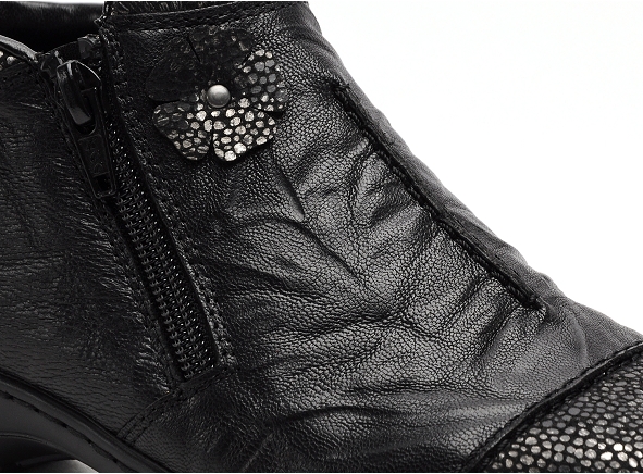 Rieker boots bottine plates femme 58388 noir