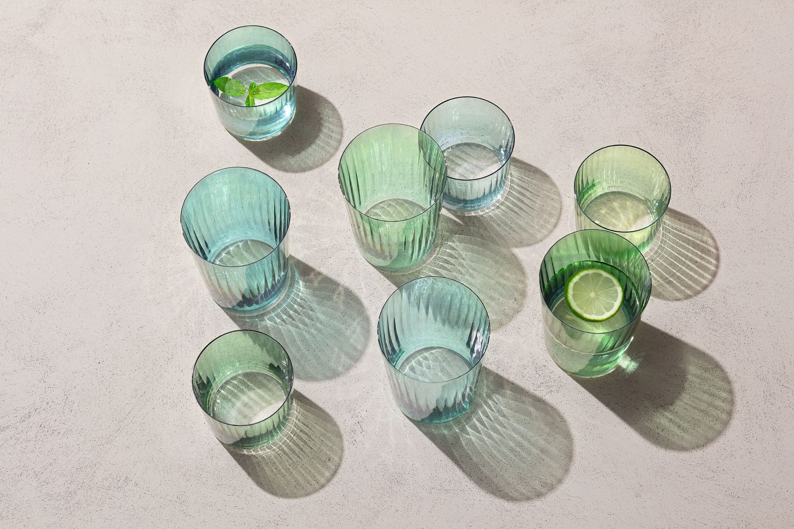 LSA GEMS Wasserglas-Set - Grün / H: 12.0 cm