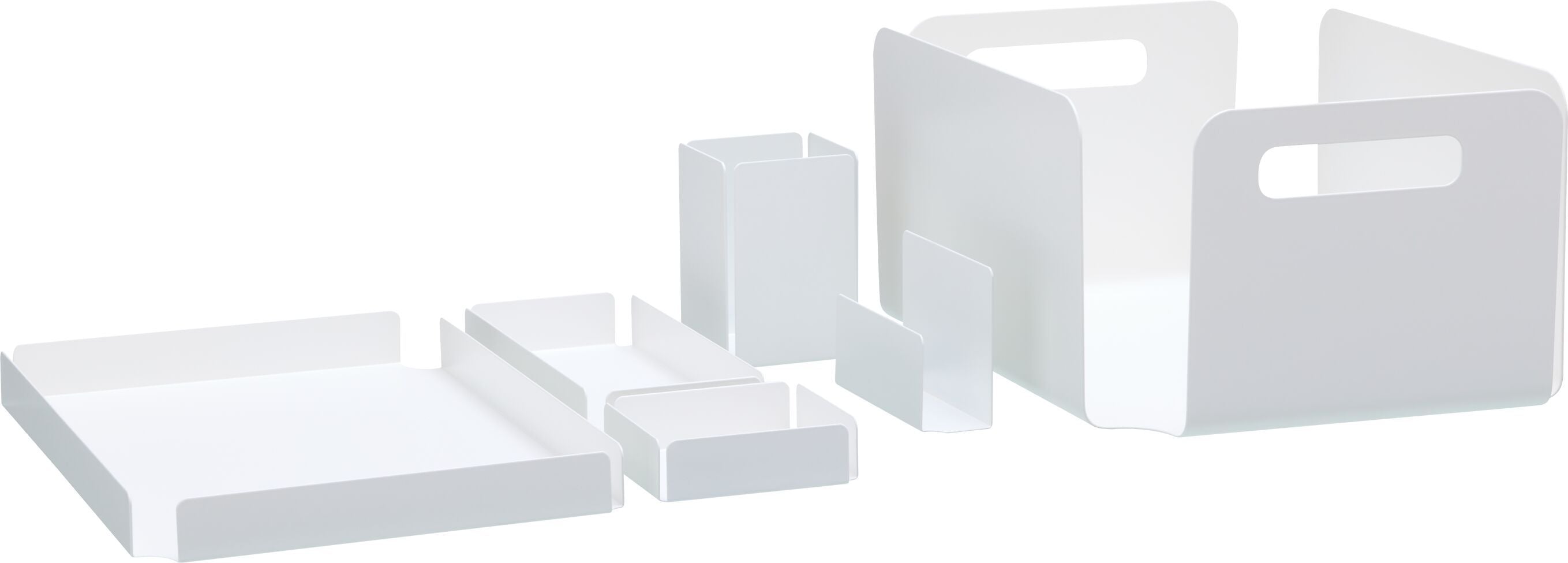NOTCH Stifteköcher - Weiss / B: 7.5 cm x T: 7.5 cm x H: 11.2 cm