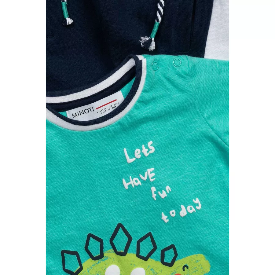 MINOTI T-Shirt und Hose im Set GrünDunkelblau