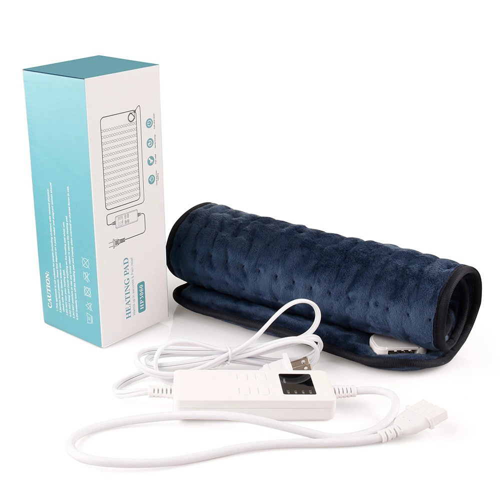 (75x40cm) Heizkissen Elektrische Wärmedecke mit Timer   6 Hitzestufen - Blau