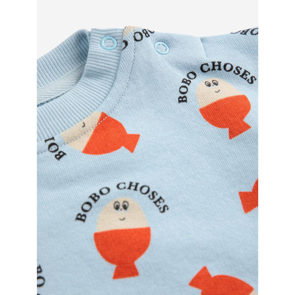 Køb Bobo Choses Lys Blue Morning Egg All Over Sweatshirt