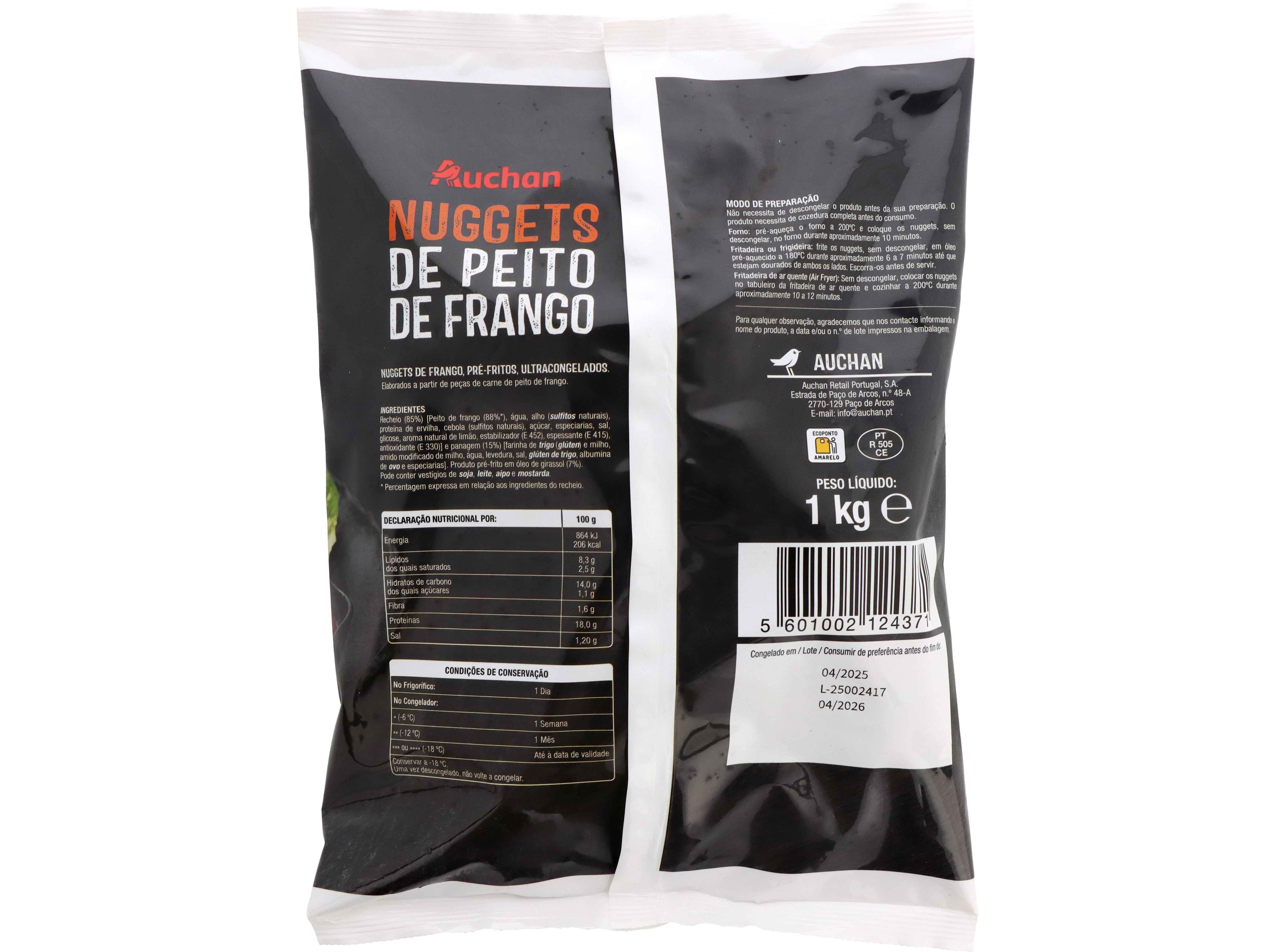 NUGGETS DE PEITO FRANGO AUCHAN 1KG