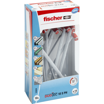 Fischer hollewandplug duotec 10 mm 10 stuks