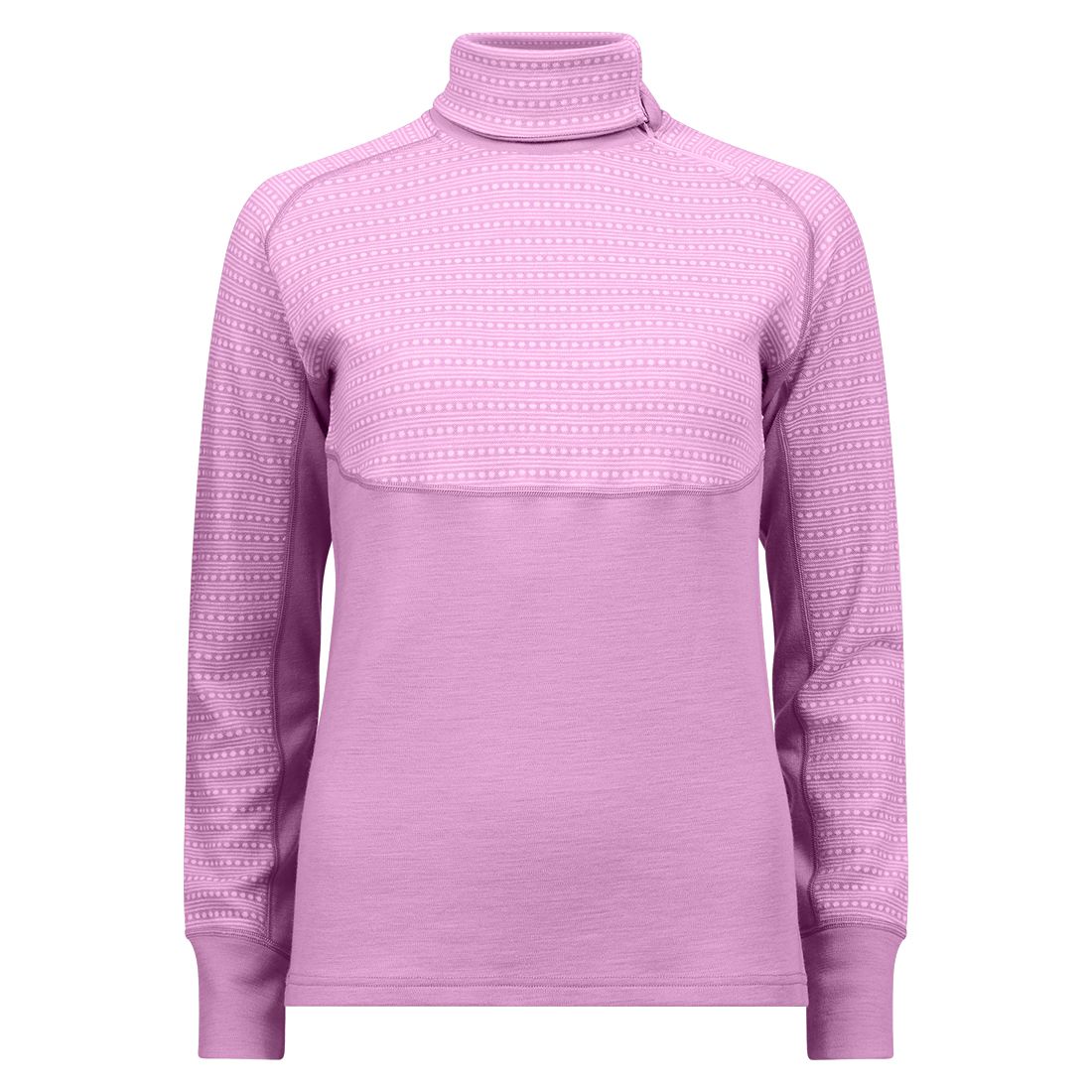 Jacquard polo med glidelås