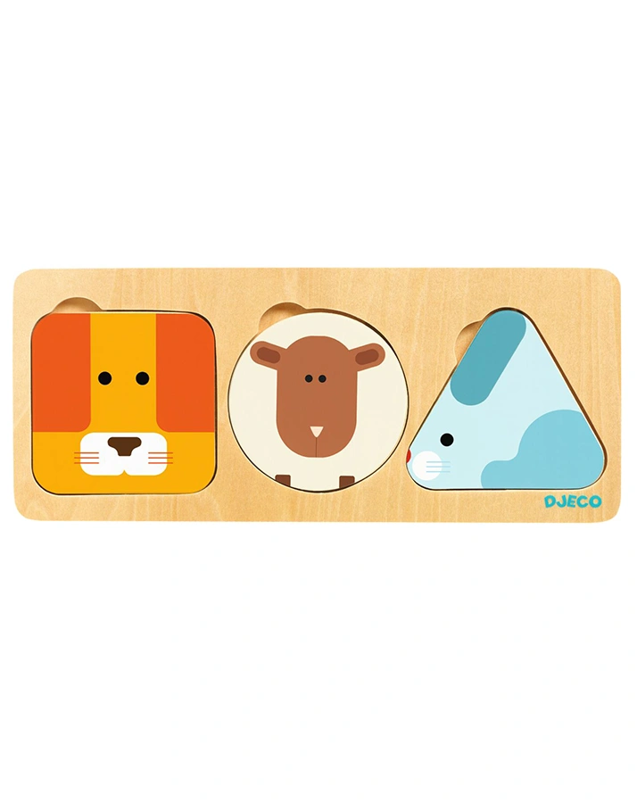 Lagenpuzzle ANIMABASIC 9-teilig aus Holz