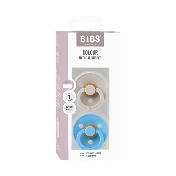 BiBs Colour Fopspeen - Rond - 2 Stuks
