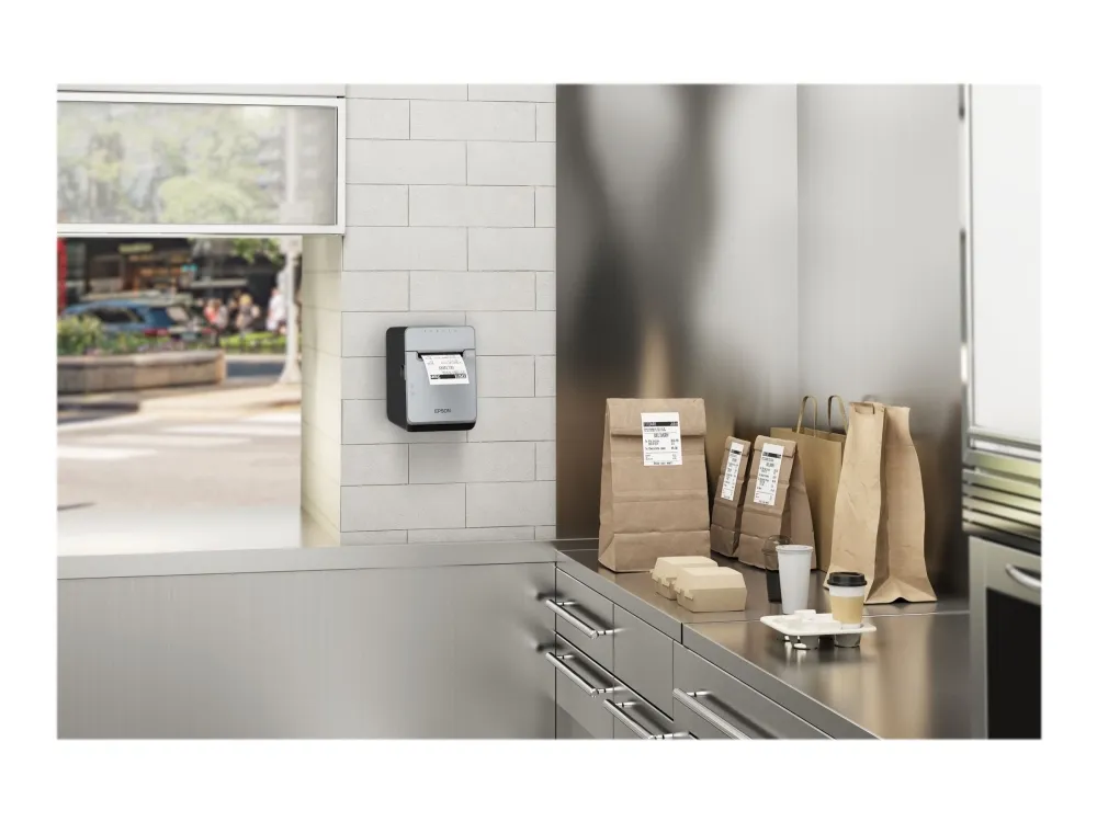 Epson TM L100 (111) - Kvitteringsprinter - termisk linje - Rulle (8 cm) - 203 x 203 dpi - op til 170 mm/sek. - USB 2.0, USB 2.0 vært, Gigabit LAN - sort