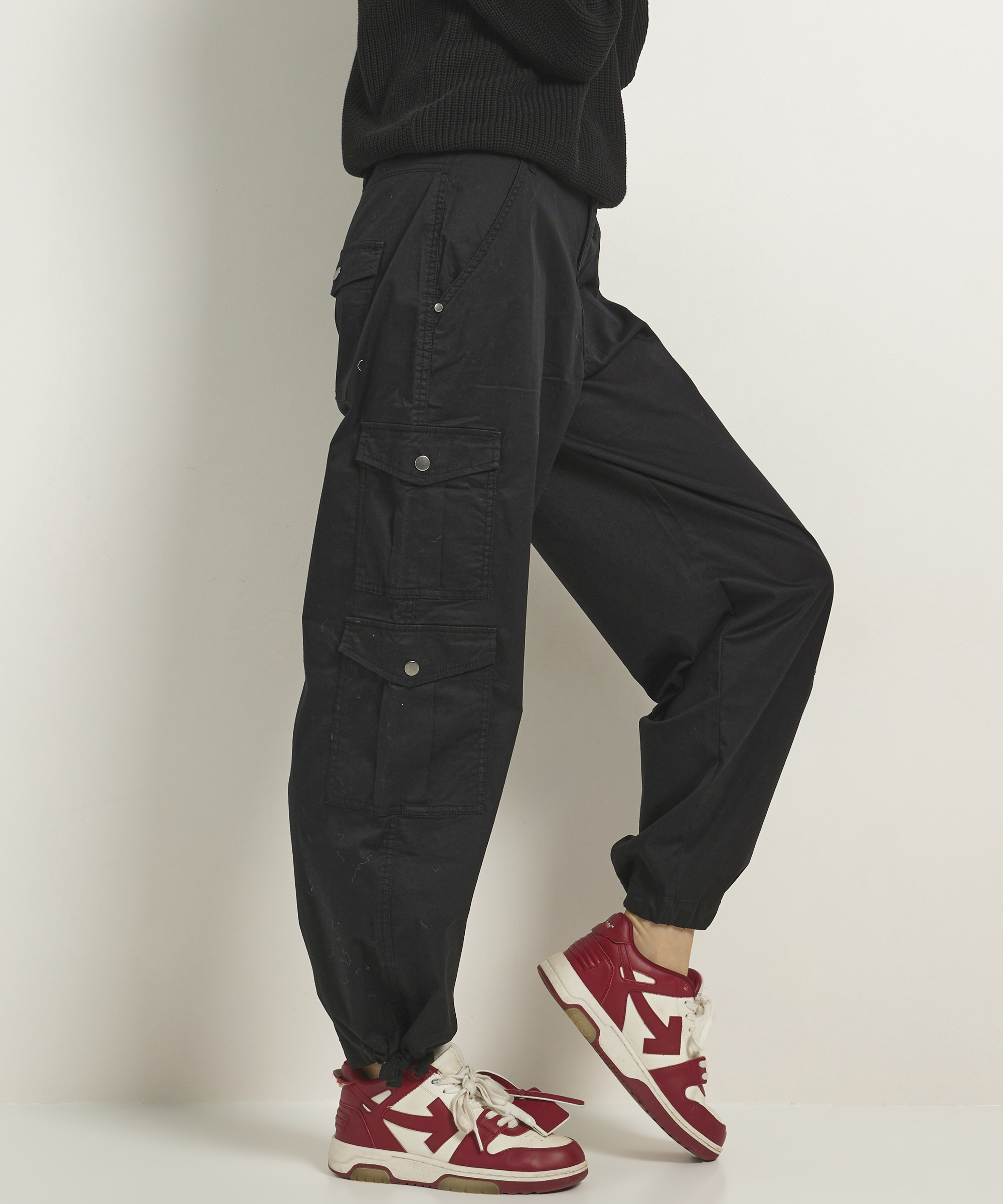 wide fit cargo broek