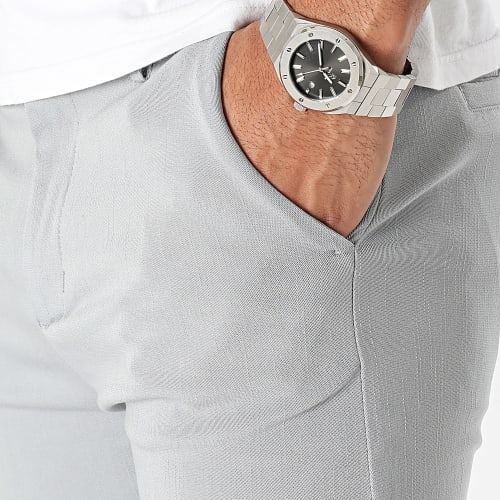Pantalon Chino Skinny Gris