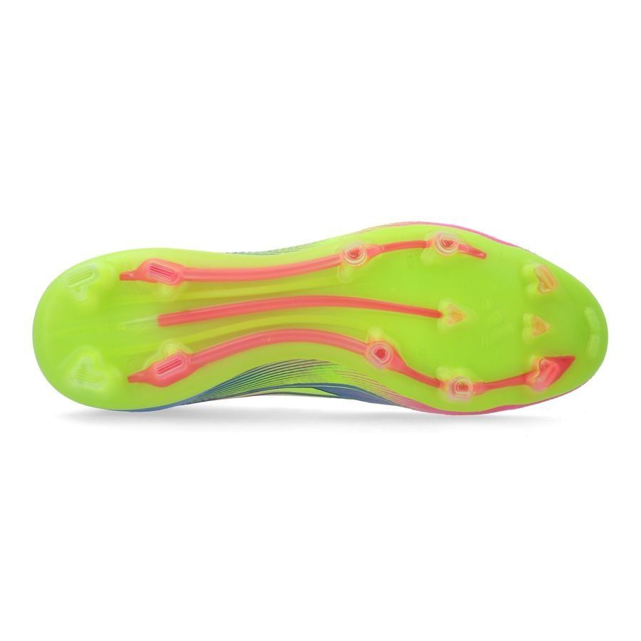 adidas F50 Pro Mid FG Celestial Victory - Blue Fusion/Lucid Lemon/Lucid Pink Femme