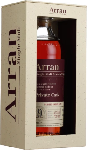 ARRAN 9 YEARS 2012 PRIVATE CASK 70CL