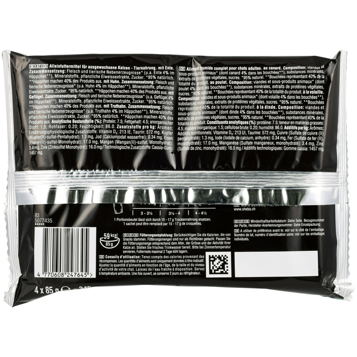 Sheba Delikatesse Katzenfutter in Gelee Geflügel assortiert 4x85g