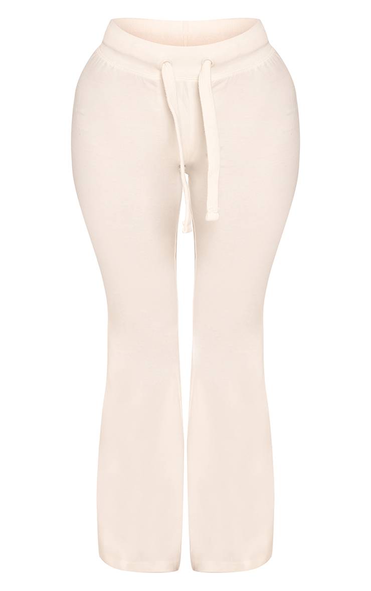Crème Pantalon Évasé Skinny Taille Basse Petite