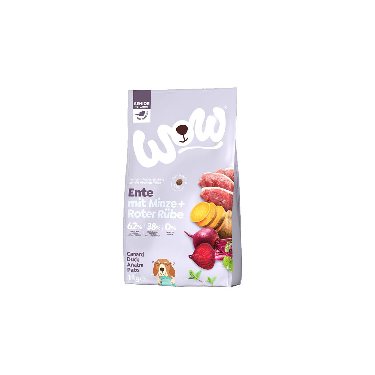 WOW Mini Senior Ente mit Minze 1kg