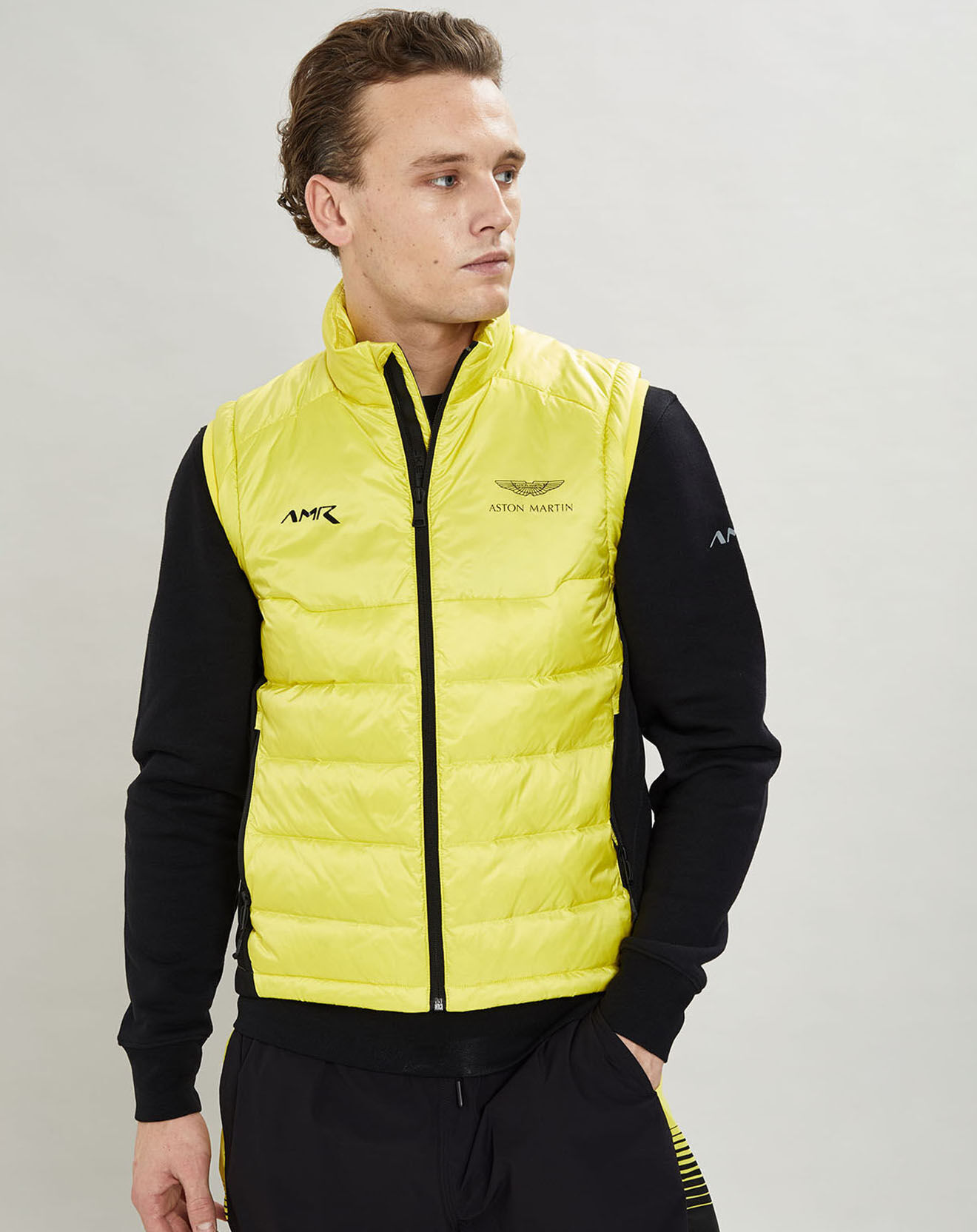 Hackett London Doudoune sans manches Aston Martin Racing jaune clair