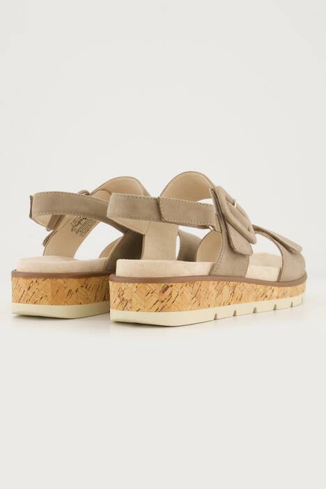 Caprice Leder-Sandaletten, Wechselfußbett, Weite G, taupe
