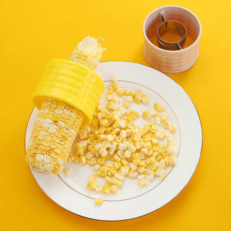 Mais Schäler Maiskolben Hobler Küchenhilfe Corn Stripper Maisschneider - Gelb