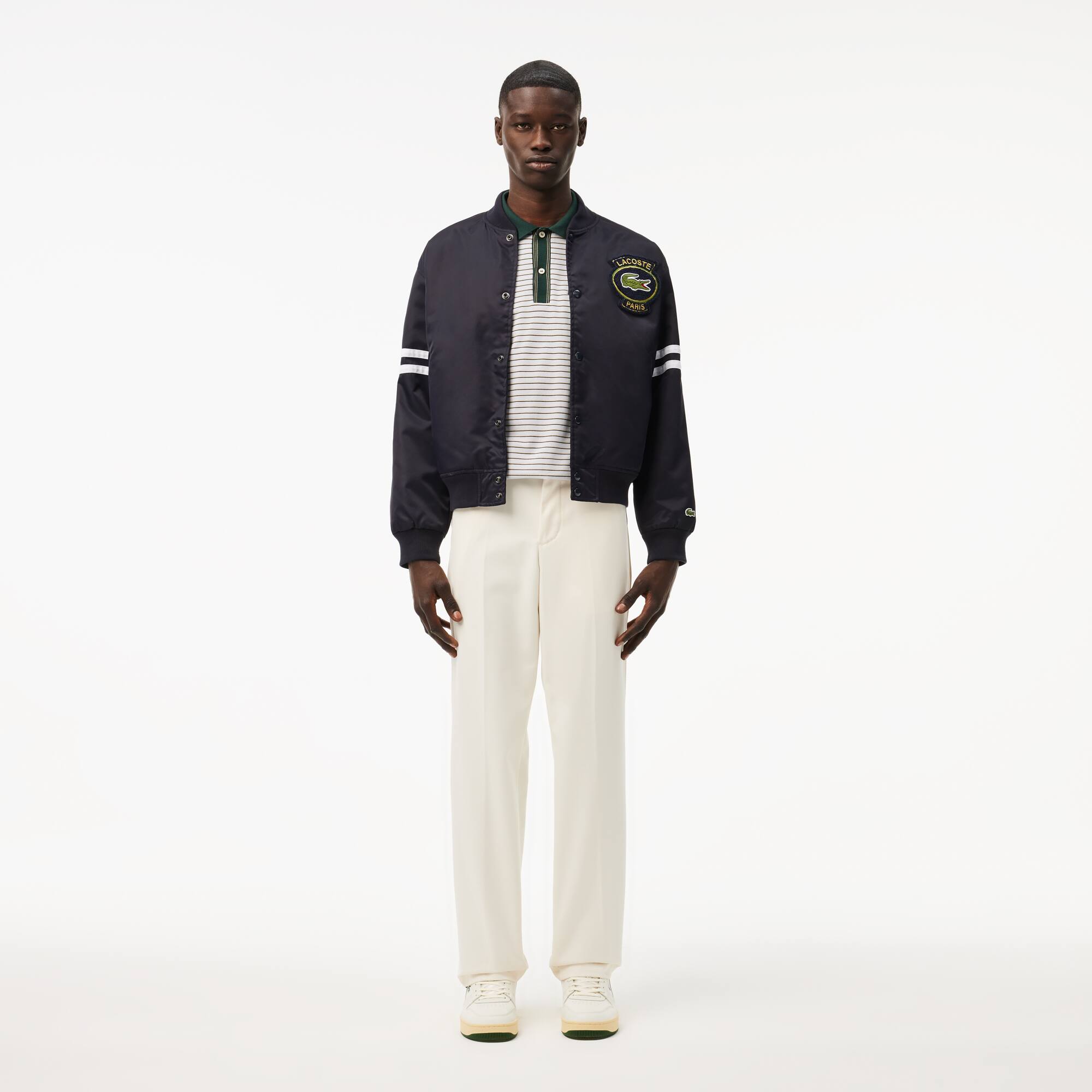 Anzughose mit Aufnäher aus Polyviskose Hosen & Shorts - Weiss - Lacoste - Herren