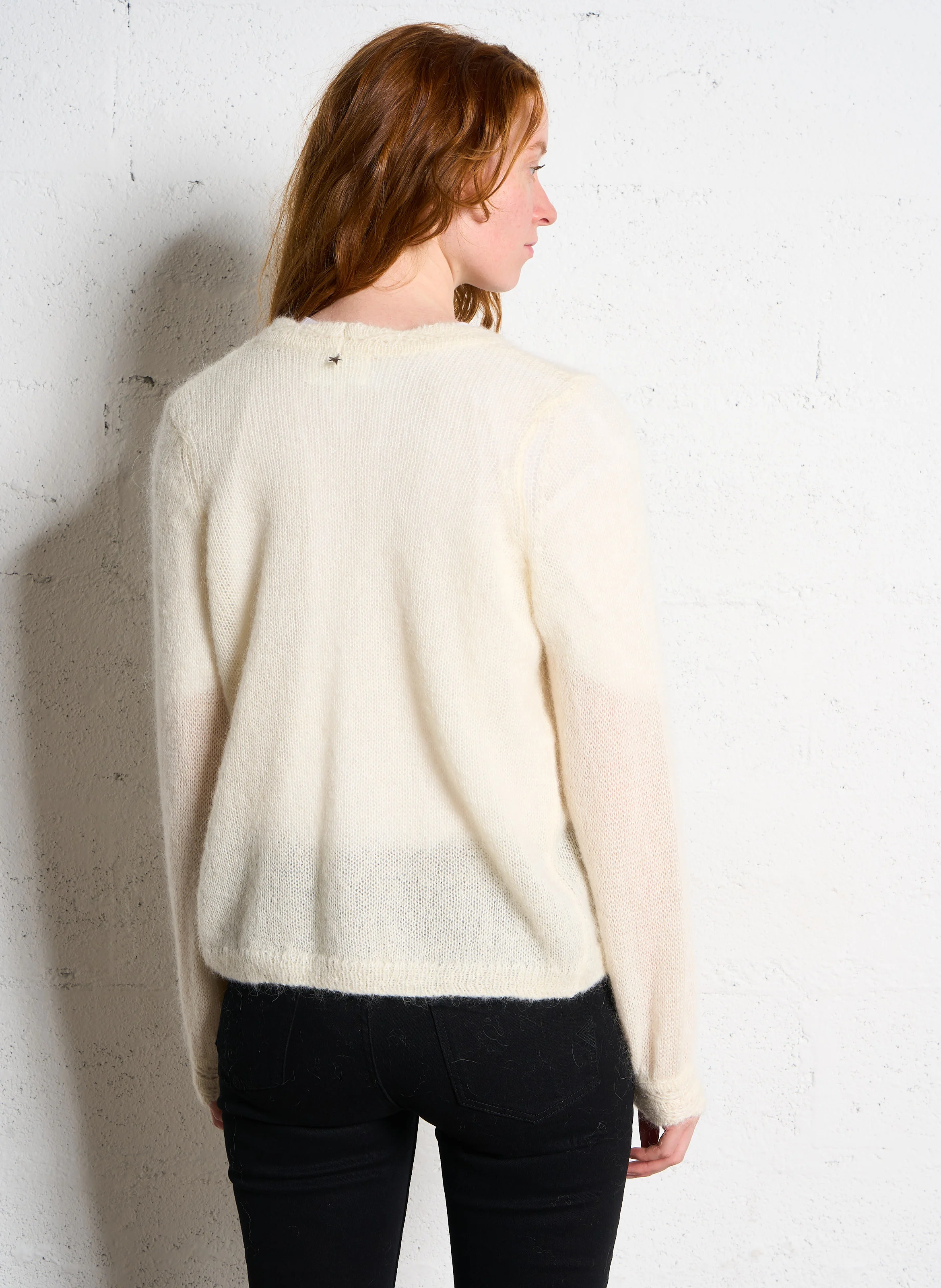 GARFY - Gilet avec détails en dentelle | Blanc