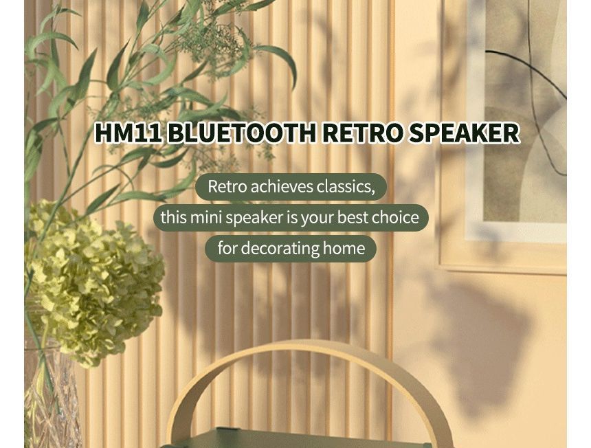 HOMTEC - Vintage radio-ontwerp USB oplaadbare Bluetooth-luidspreker