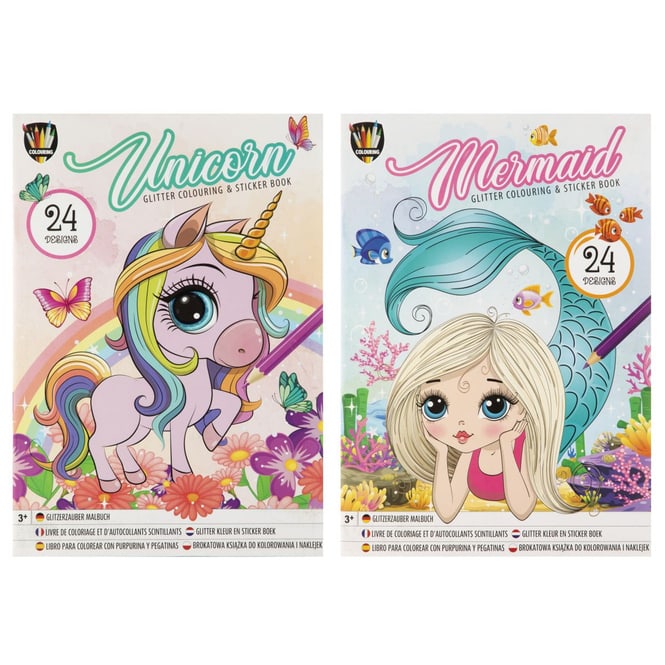 Malbuch - Glitzerzauber - 1 Stück