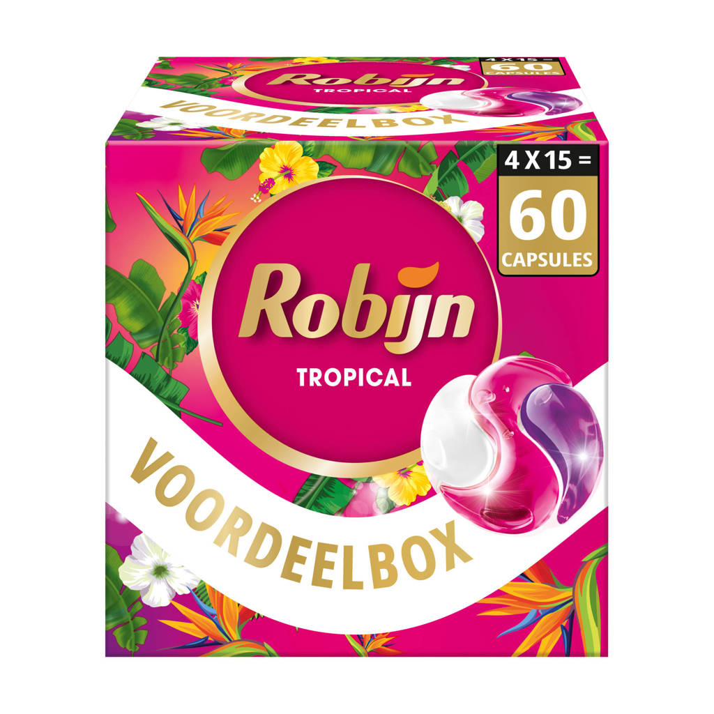 ruikt lekker!3-in-1 wascapsules Color Tropical - 4 x 15 wasbeurten - 60 wasbeurten