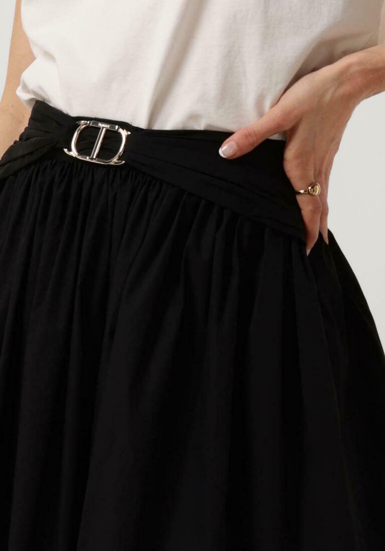 TWINSET MILANO zwarte twinset milano midirok woven skirt