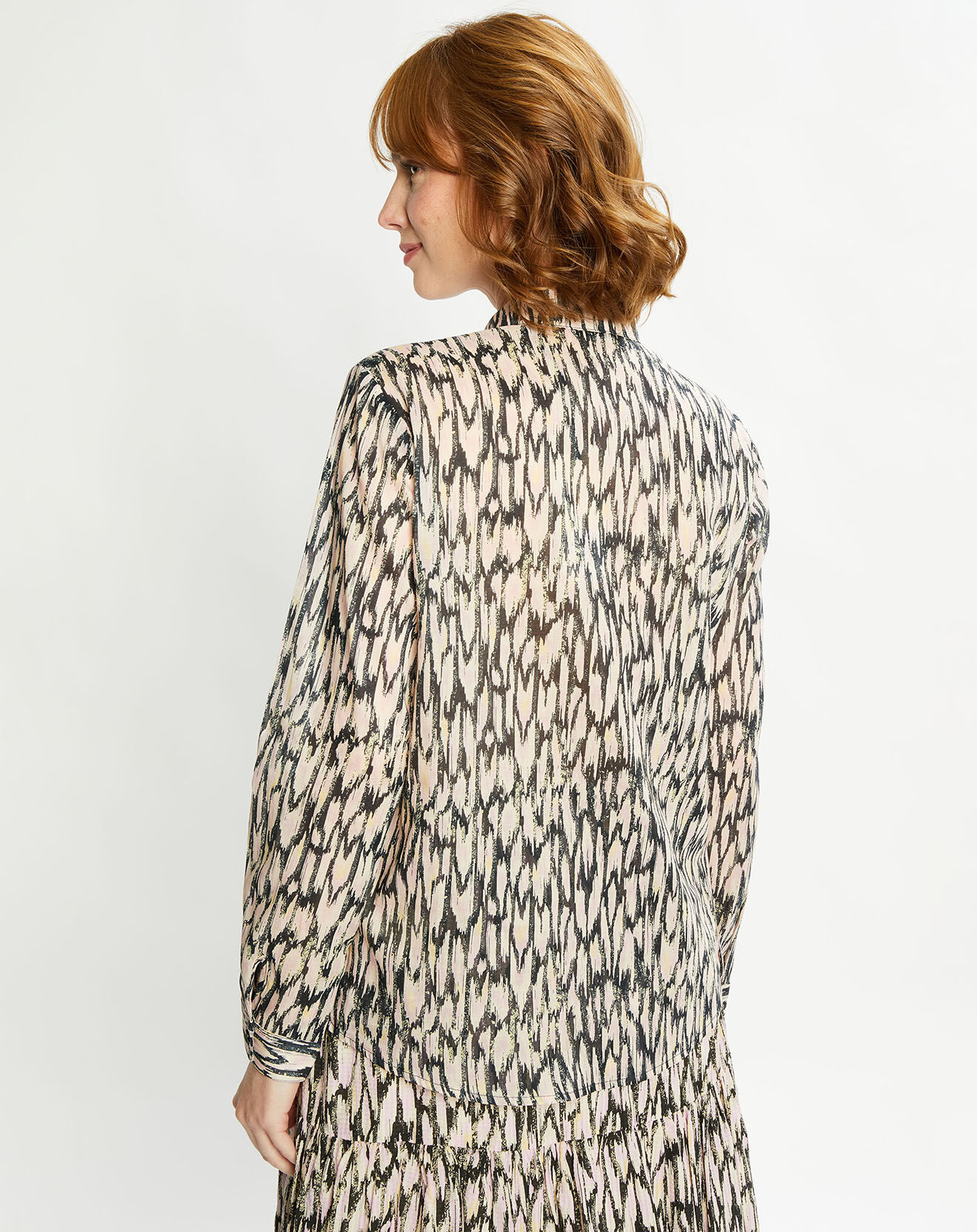 Scotch & Soda Chemise Regular Fit imprimée rose/écru/noir