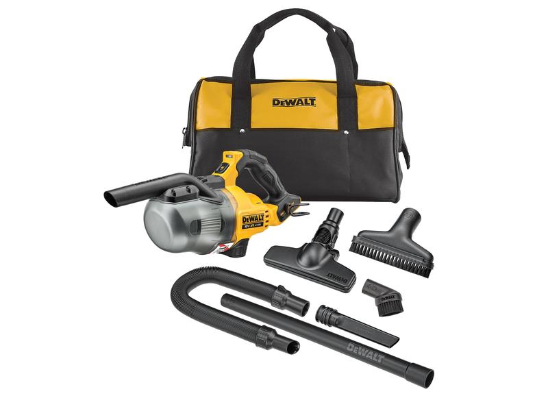 DEWALT Akku-Staubsauger 18 V L-Klasse, Solo Akku-Sauger für einfache und schnelle Reinigung
