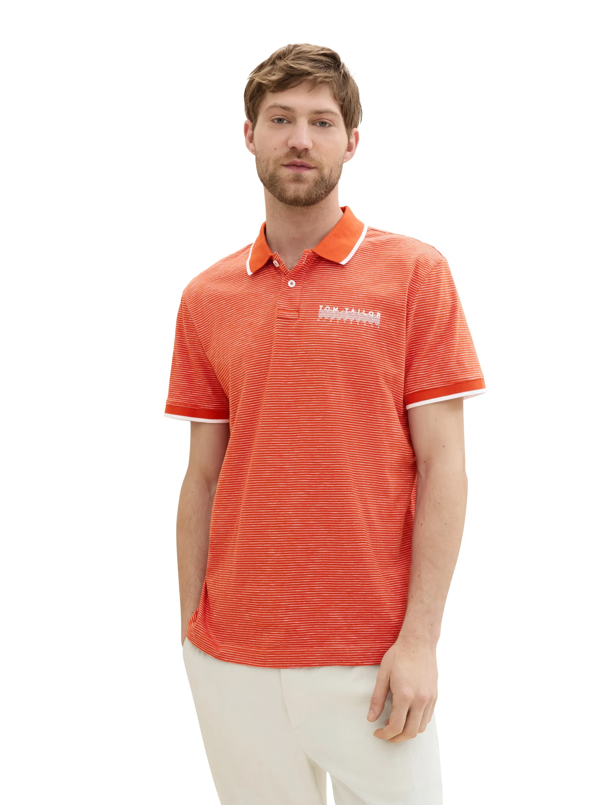 Herren Poloshirt mit Streifen