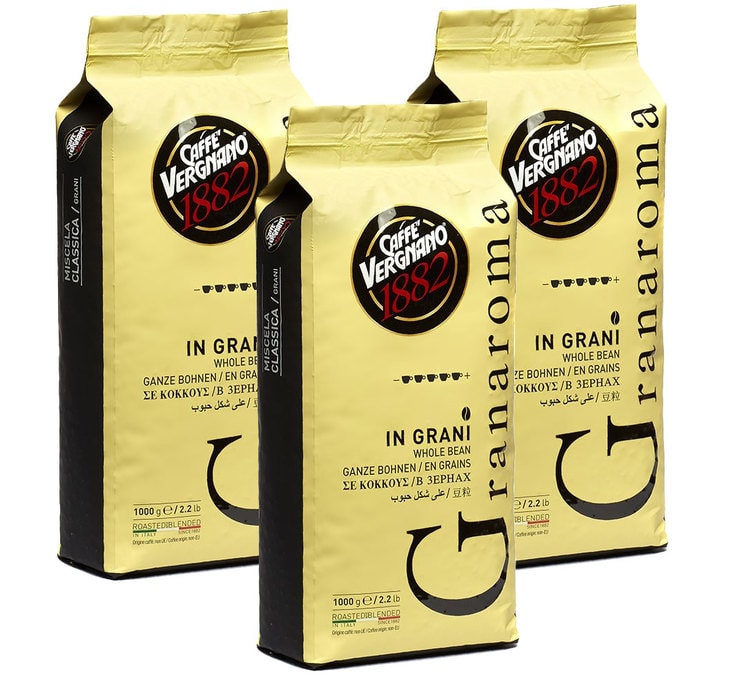 3x1kg Café en grain Gran Aroma - CAFFE VERGNANO