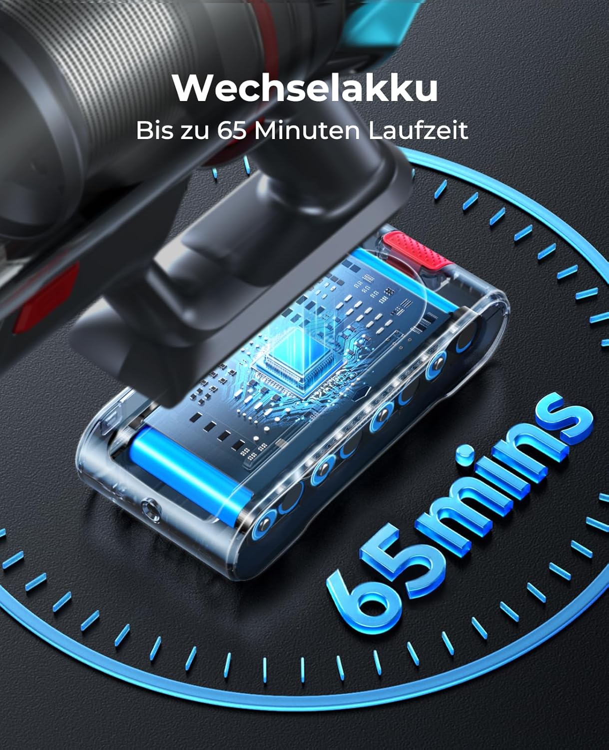 Fieety Akku Staubsauger Kabellos, 50kPa/600W Starkes Saugen, 65Min, 1.6L Beutellos - 8-in-1 Mit Anti-Haar-Wickel, Sofabürste & Ladestation, Ideal für Tierhaare, Teppiche, Hartböden, Auto
