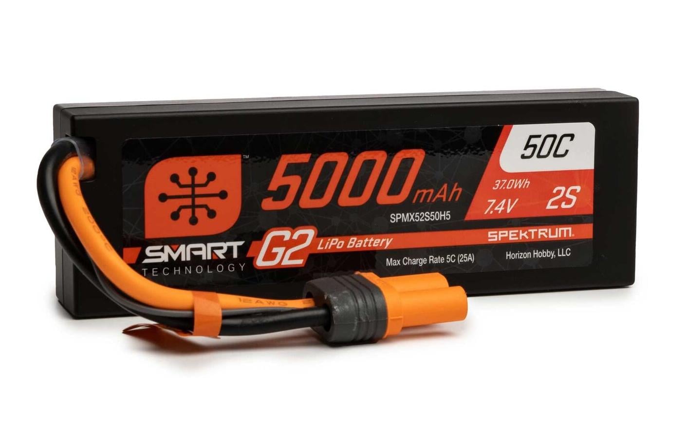 RC-Akku LiPo 5000 mAh 7.4 V 50C Smart G2Hardcase 2S LiPo Akku mit IC5 Stecker