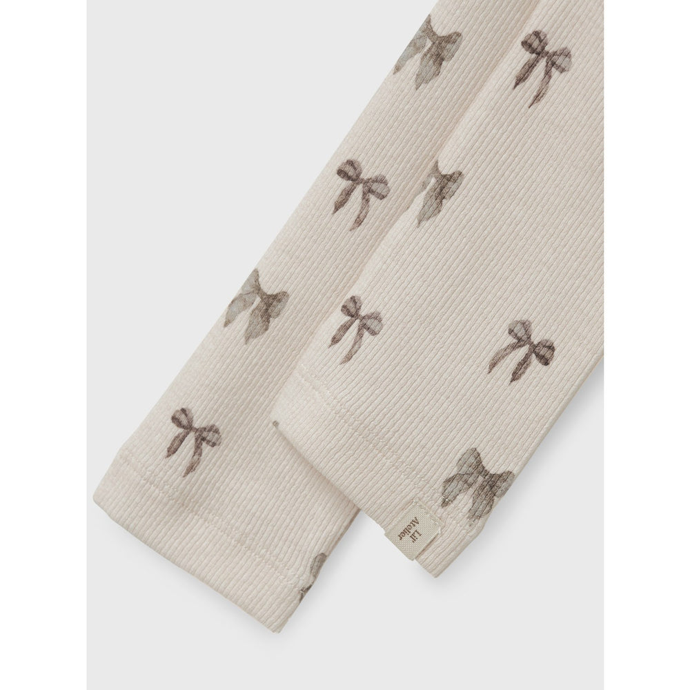 Køb Lil'Atelier Silver Peony Bow Nmfgavo Efi Slim Leggings Lil Noos