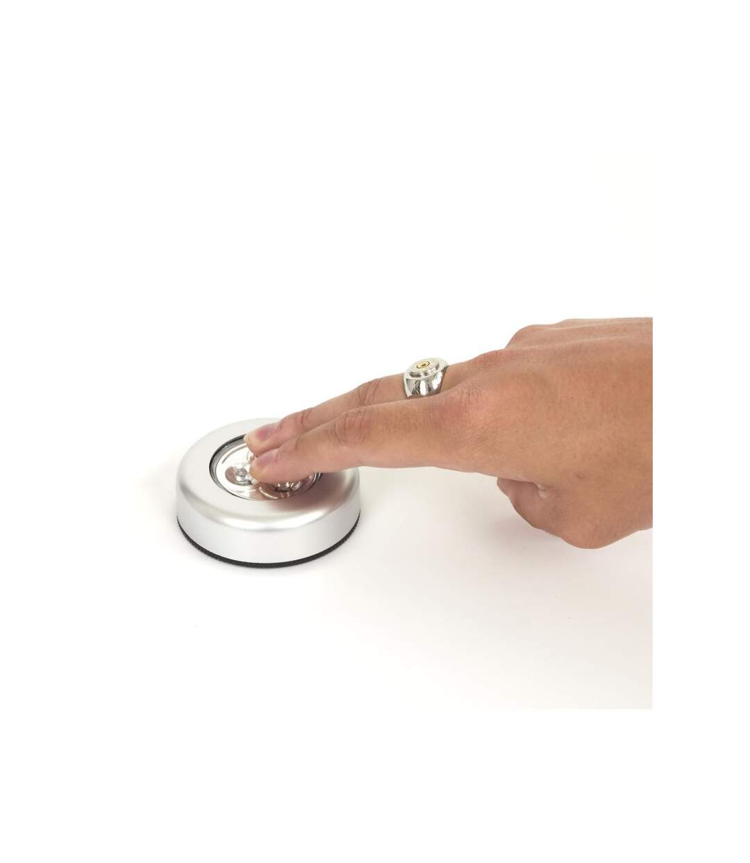 Paris Prix - Lot De 3 Lampes à Led push 7cm Blanc