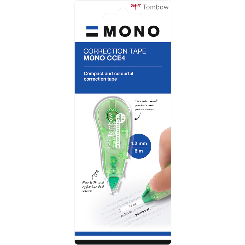 Tombow Korrekturroller Mono, grün transparent, 6 m