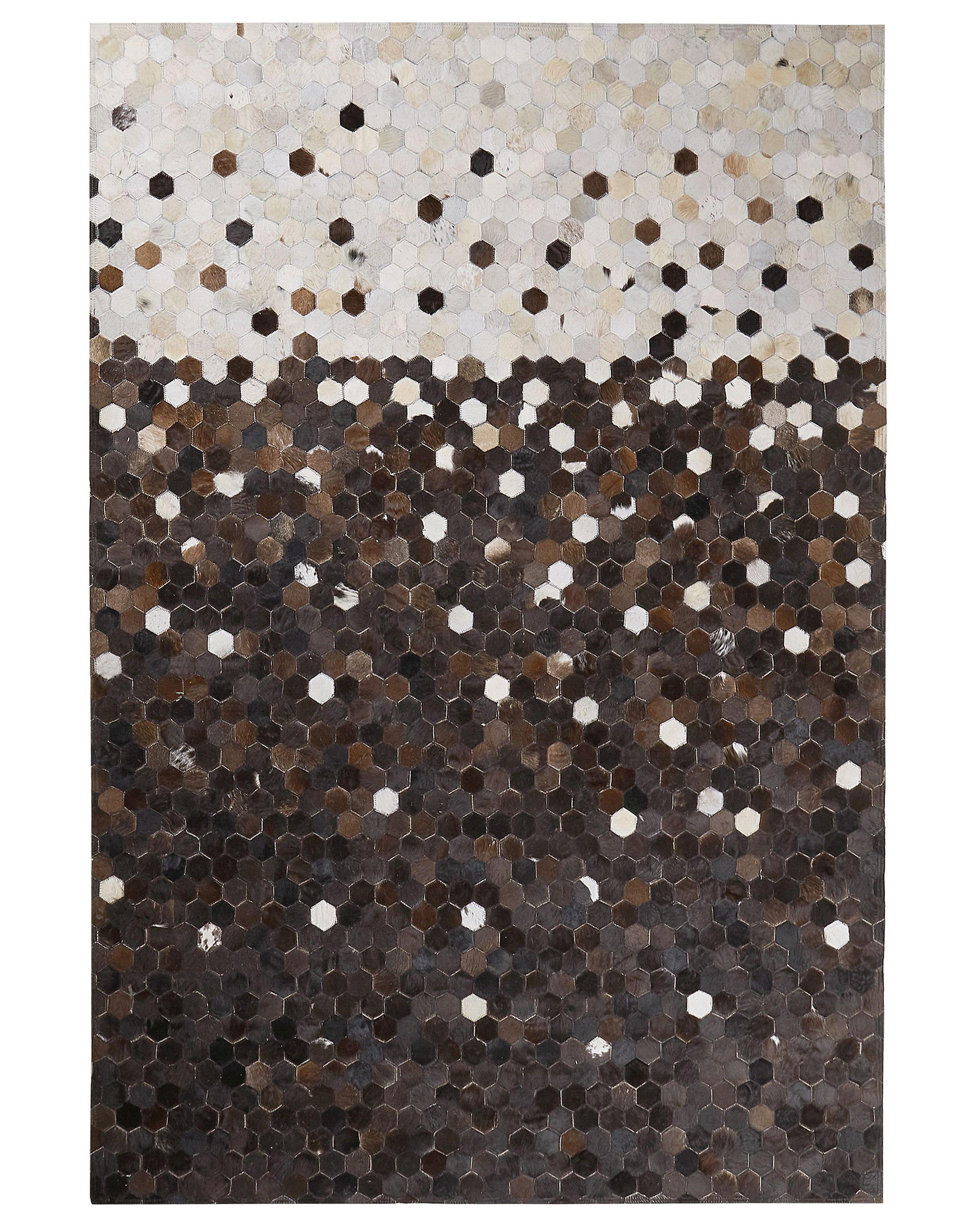 Vloerkleed EYIM Bruin 160 x 230 cm Leer