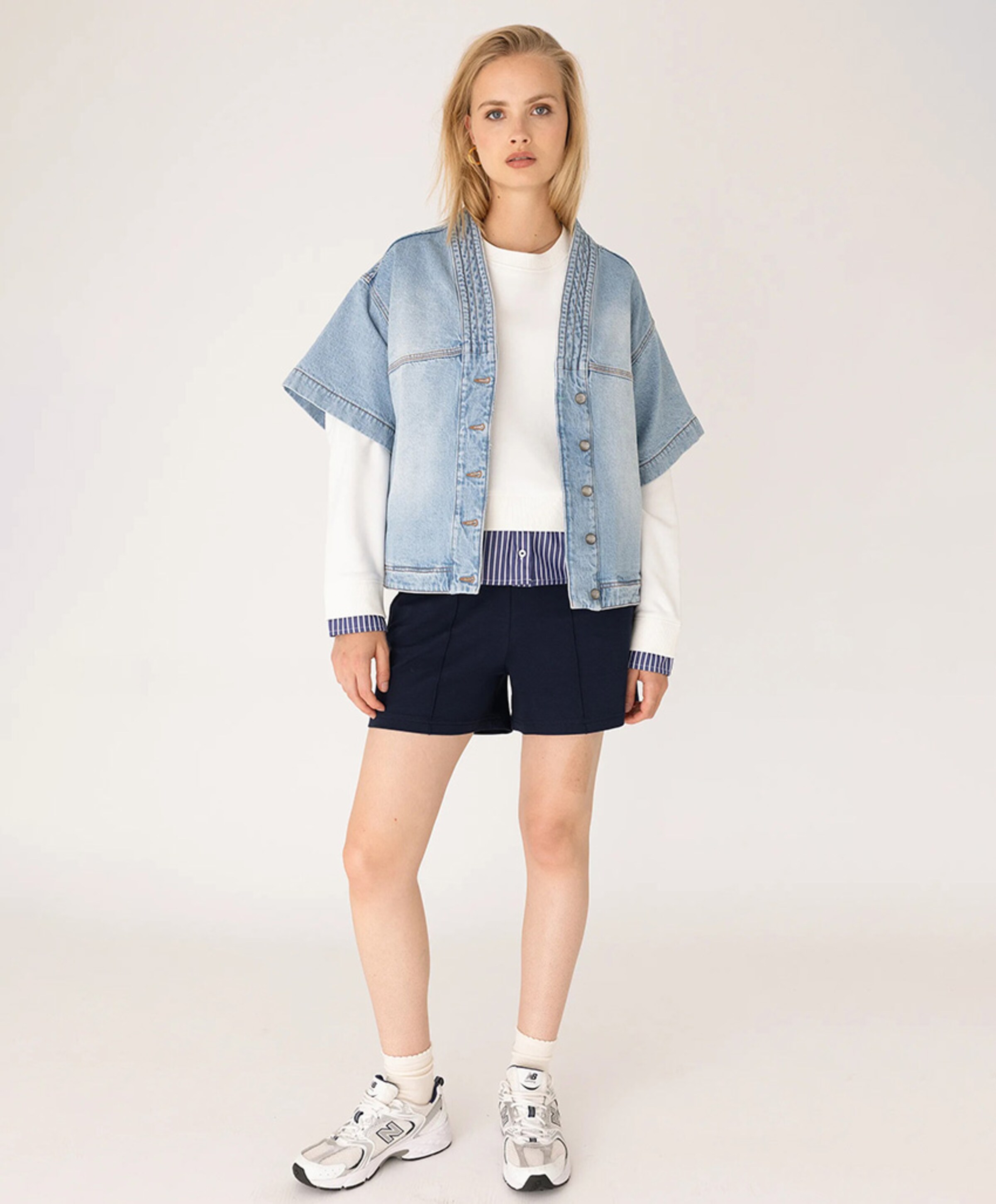 Anna Blue Dames spijkerjas  blauw