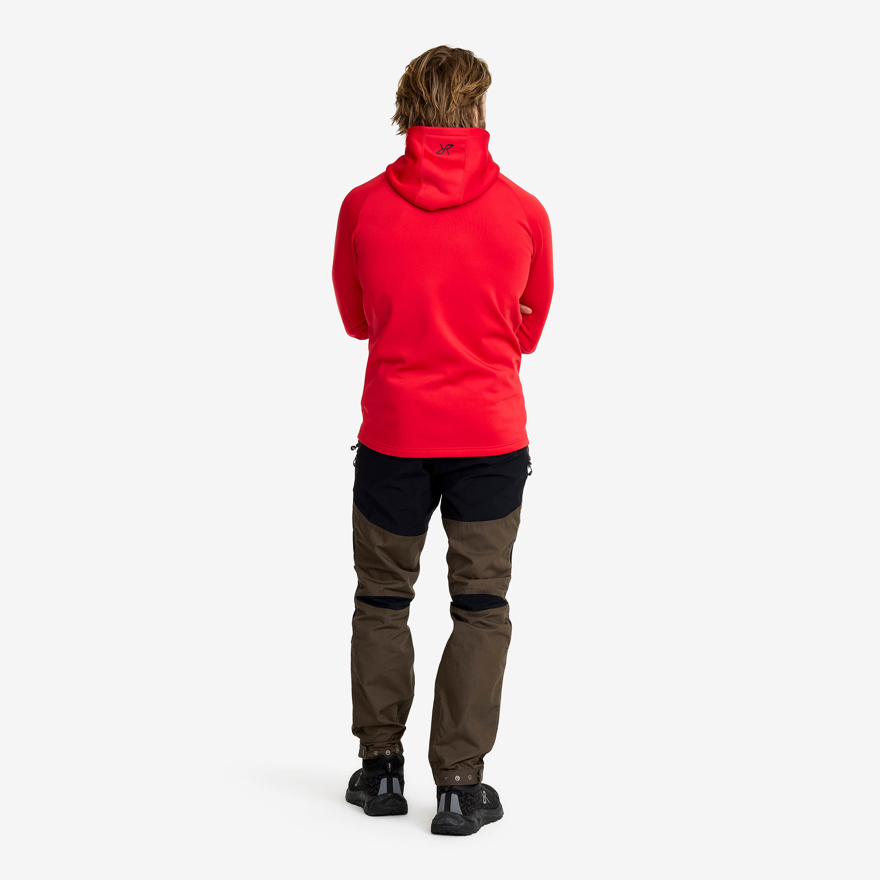 Evolution Stretch Fleece Hoodie Herre Mars Red