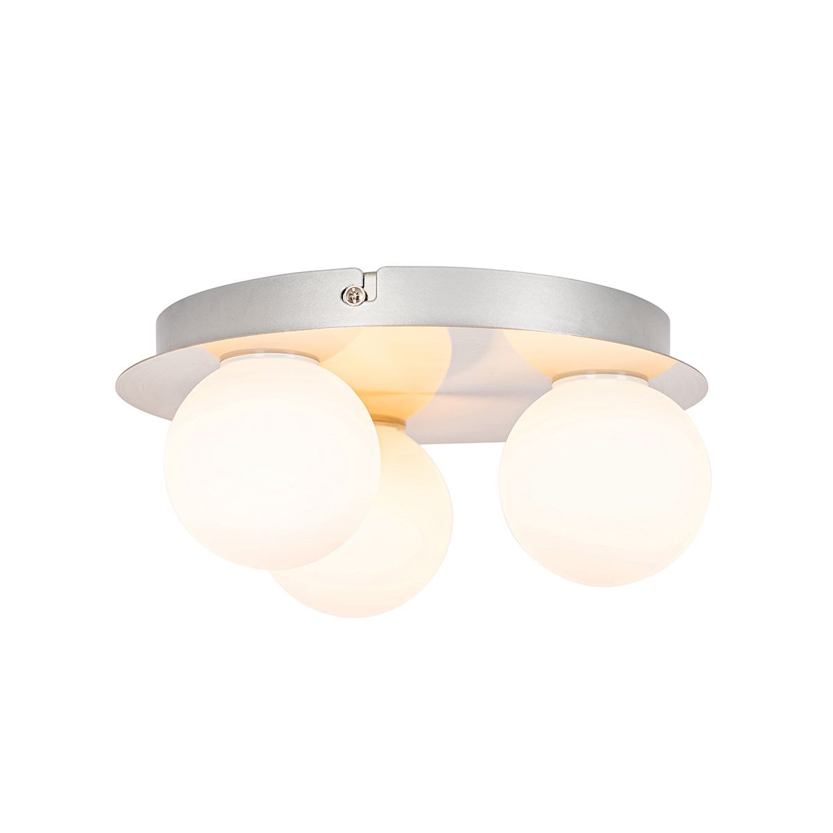 Moderne badkamer plafondlamp staal 3-lichts - Cederic